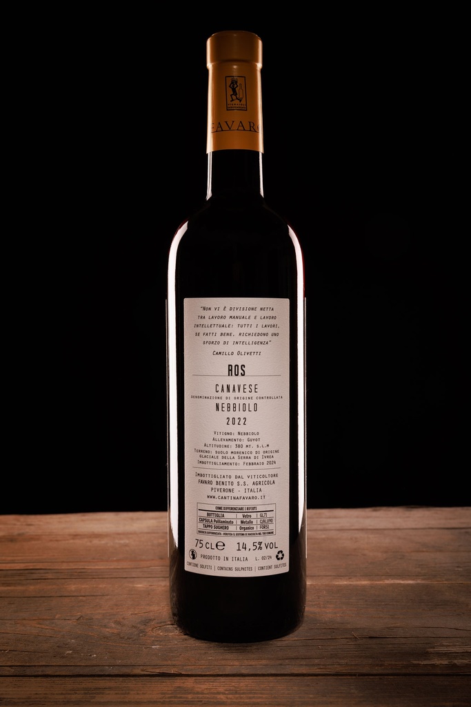 Favaro Canavese DOC Nebbiolo ROS 2022