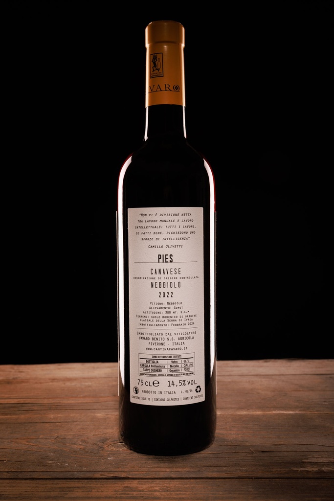 Favaro Canavese DOC Nebbiolo PIES 2022